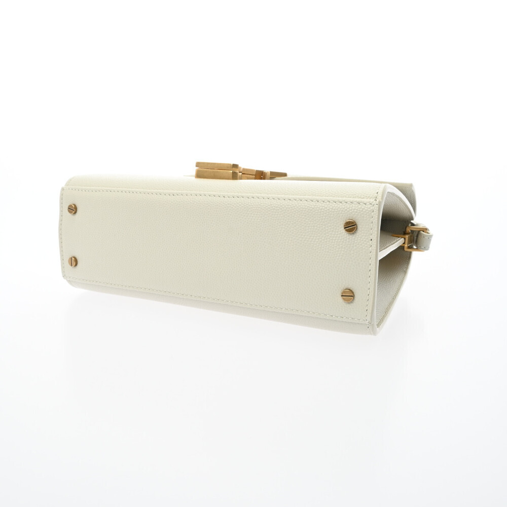 SAINT LAURENT Cassandra Shoulder Bag White Leather - Picture 5 of 11